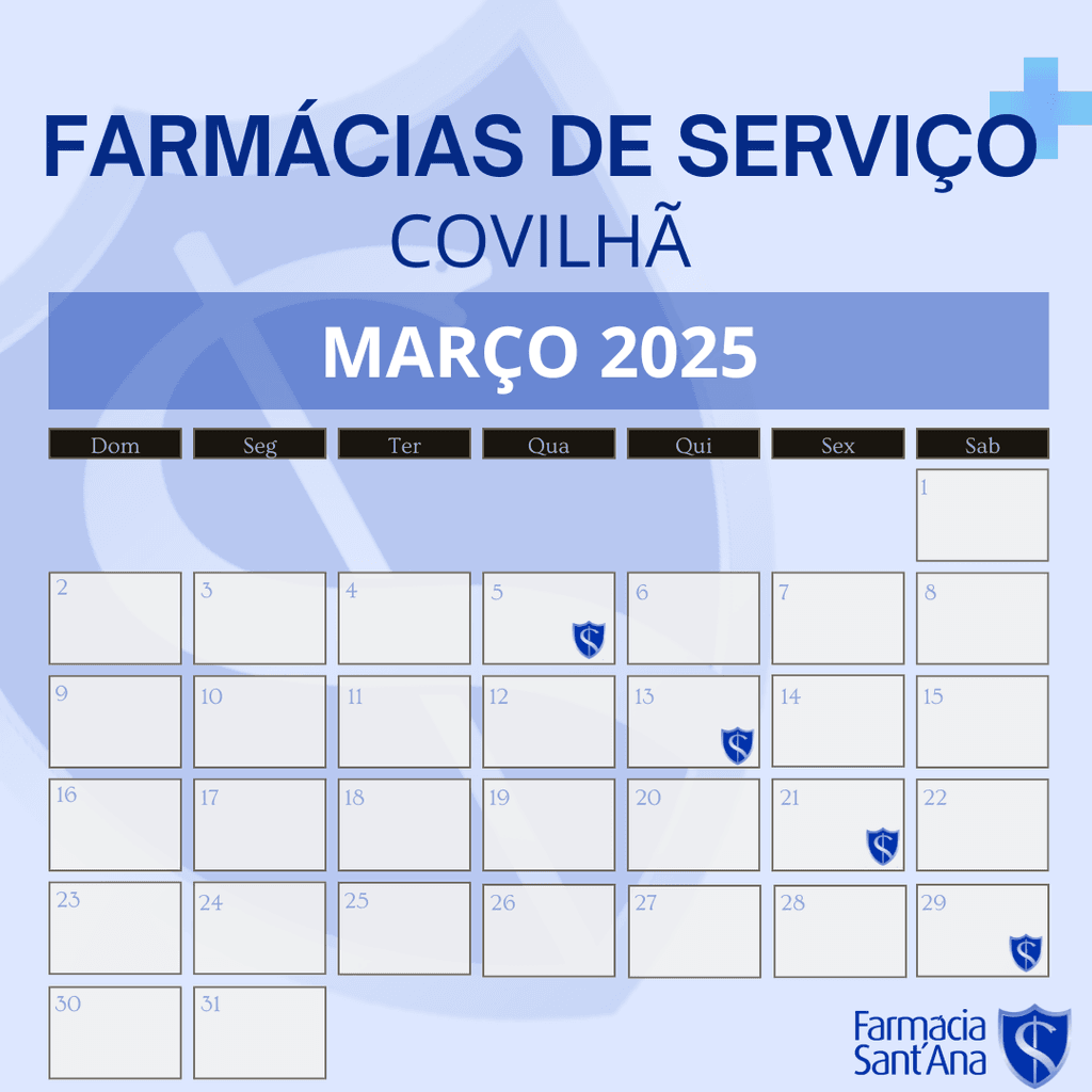 Farmácias de Serviço Covilhã | Março