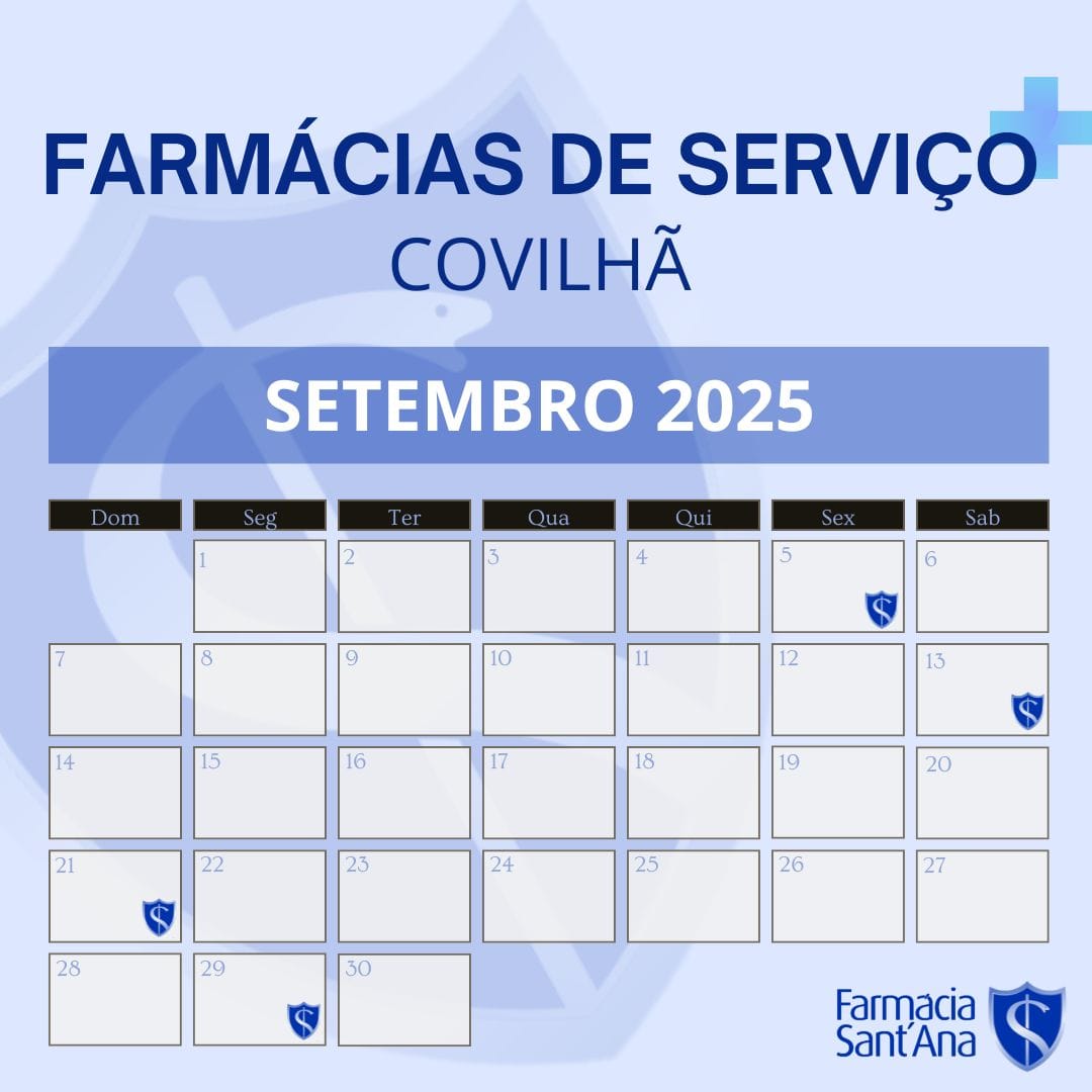 Farmácias de Serviço Covilhã | Setembro 2025
