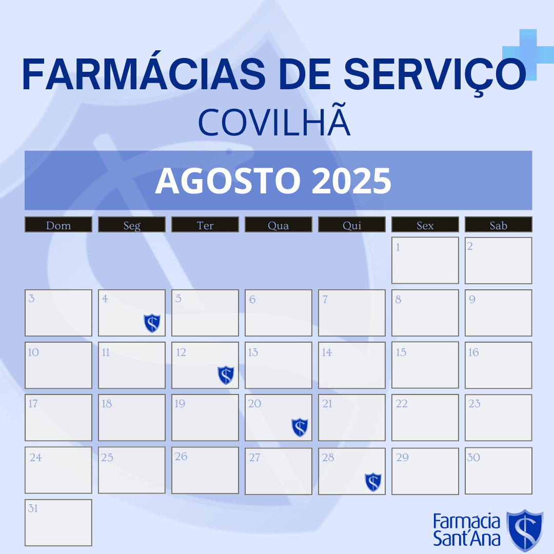 Farmácia de Serviço na Covilhã | Agosto