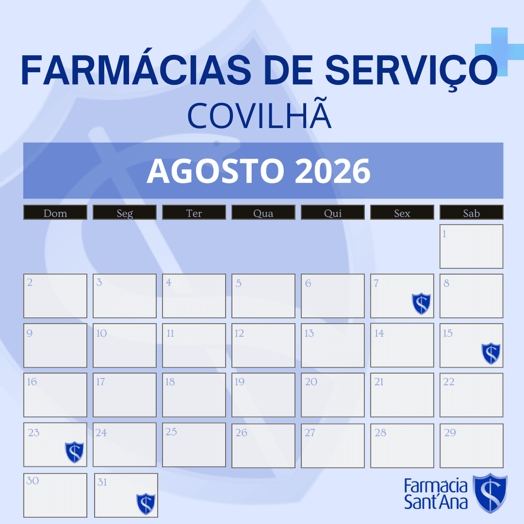 Farmácias de Serviço Covilhã | Agosto 2026